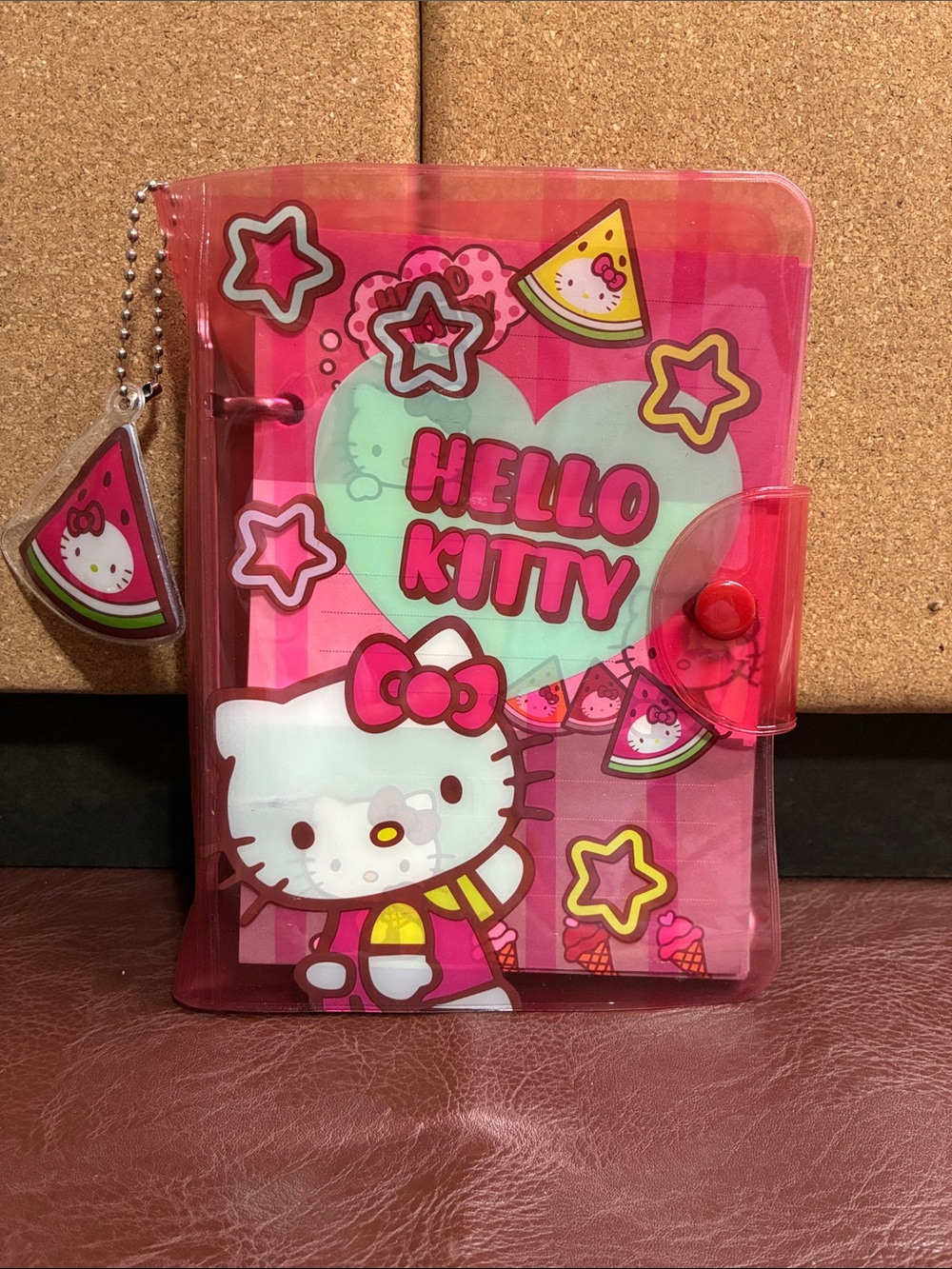 Hello Kitty plastic 2 ring binder/notebook. NWOT.